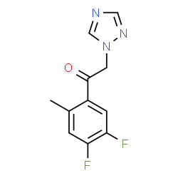 ChemSpider 2D Image | 1-(4,5-Difluoro-2-methylphenyl)-2-(1H-1,2,4-triazol-1-yl)ethanone | C11H9F2N3O
