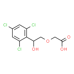 ChemSpider 2D Image | [2-Hydroxy-2-(2,4,6-trichlorophenyl)ethoxy]acetic acid | C10H9Cl3O4