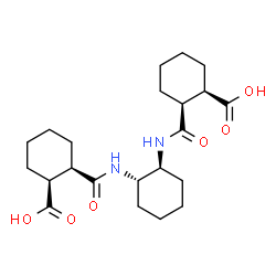 ChemSpider 2D Image | (1R,2S,1'S,2'R)-2,2'-[(1S,2S)-1,2-Cyclohexanediyldicarbamoyl]dicyclohexanecarboxylic acid | C22H34N2O6