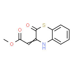 ChemSpider 2D Image | Methyl (2-oxo-2H-1,4-benzothiazin-3(4H)-ylidene)acetate | C11H9NO3S