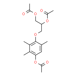 ChemSpider 2D Image | 1-Acetoxy-2,3,5-trimethyl-4-(2,3-diacetoxypropyloxy)benzene | C18H24O7