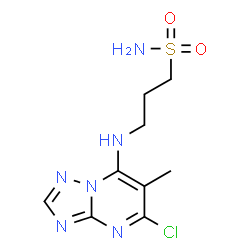 ChemSpider 2D Image | 3-[(5-Chloro-6-methyl[1,2,4]triazolo[1,5-a]pyrimidin-7-yl)amino]-1-propanesulfonamide | C9H13ClN6O2S