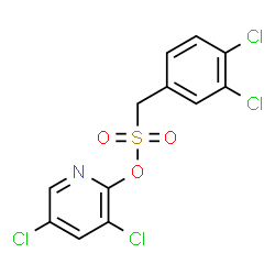 ChemSpider 2D Image | 3,5-Dichloro-2-pyridyl 3,4-dichloro-.alpha.-toluenesulfonate | C12H7Cl4NO3S