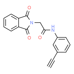ChemSpider 2D Image | 2-(1,3-Dioxo-1,3-dihydro-2H-isoindol-2-yl)-N-(3-ethynylphenyl)acetamide | C18H12N2O3