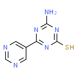 ChemSpider 2D Image | 4-Amino-6-(5-pyrimidinyl)-1,3,5-triazine-2-thiol | C7H6N6S