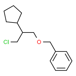 ChemSpider 2D Image | [(3-Chloro-2-cyclopentylpropoxy)methyl]benzene | C15H21ClO