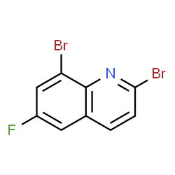 ChemSpider 2D Image | 2,8-Dibromo-6-fluoroquinoline | C9H4Br2FN