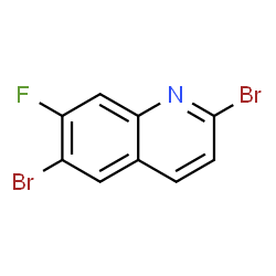 ChemSpider 2D Image | 2,6-Dibromo-7-fluoroquinoline | C9H4Br2FN