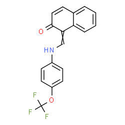 ChemSpider 2D Image | 1-({[4-(Trifluoromethoxy)phenyl]amino}methylene)-2(1H)-naphthalenone | C18H12F3NO2