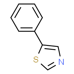 ChemSpider 2D Image | 5-Phenylthiazole | C9H7NS