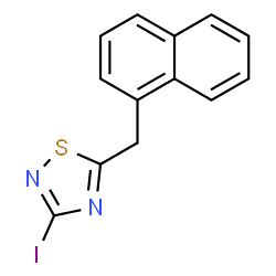 ChemSpider 2D Image | 3-Iodo-5-(1-naphthylmethyl)-1,2,4-thiadiazole | C13H9IN2S