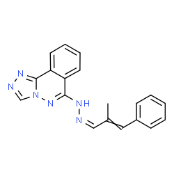 ChemSpider 2D Image | 6-[(2Z)-2-(2-Methyl-3-phenyl-2-propen-1-ylidene)hydrazino][1,2,4]triazolo[3,4-a]phthalazine | C19H16N6