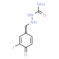 ChemSpider 2D Image | 2-[(3-Iodo-4-oxo-2,5-cyclohexadien-1-ylidene)methyl]hydrazinecarboxamide | C8H8IN3O2