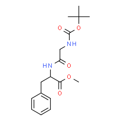 ChemSpider 2D Image | Methyl N-(tert-butoxycarbonyl)glycylphenylalaninate | C17H24N2O5