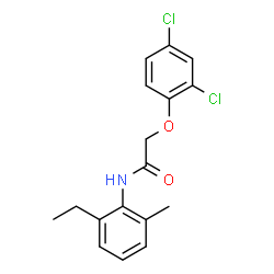 ChemSpider 2D Image | 2-(2,4-Dichlorophenoxy)-N-(2-ethyl-6-methylphenyl)acetamide | C17H17Cl2NO2