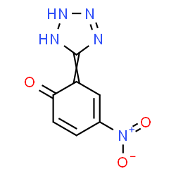 ChemSpider 2D Image | 6-(1,2-Dihydro-5H-tetrazol-5-ylidene)-4-nitro-2,4-cyclohexadien-1-one | C7H5N5O3