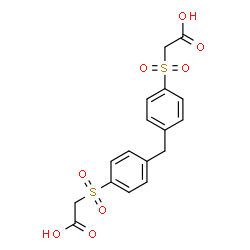 ChemSpider 2D Image | 2,2'-[Methylenebis(4,1-phenylenesulfonyl)]diacetic acid | C17H16O8S2