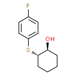 ChemSpider 2D Image | (1S,2S)-2-[(4-Fluorophenyl)sulfanyl]cyclohexanol | C12H15FOS