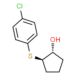 ChemSpider 2D Image | (1R,2R)-2-[(4-Chlorophenyl)sulfanyl]cyclopentanol | C11H13ClOS