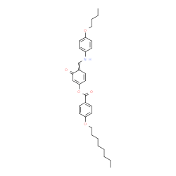 ChemSpider 2D Image | 4-{[(4-Butoxyphenyl)amino]methylene}-3-oxo-1,5-cyclohexadien-1-yl 4-(octyloxy)benzoate | C32H39NO5