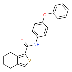 ChemSpider 2D Image | N-(4-Phenoxyphenyl)-4,5,6,7-tetrahydro-2-benzothiophene-1-carboxamide | C21H19NO2S