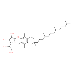 ChemSpider 2D Image | 2,5,7,8-Tetramethyl-2-(4,8,12-trimethyltridecyl)-3,4-dihydro-2H-chromen-6-yl hexofuranoside  | C35H60O7