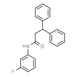 ChemSpider 2D Image | N-(3-Fluorophenyl)-3,3-diphenylpropanamide | C21H18FNO