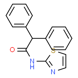 ChemSpider 2D Image | 2,2-Diphenyl-N-(1,3-thiazol-2-yl)acetamide | C17H14N2OS
