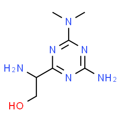 ChemSpider 2D Image | 2-Amino-2-[4-amino-6-(dimethylamino)-1,3,5-triazin-2-yl]ethanol | C7H14N6O