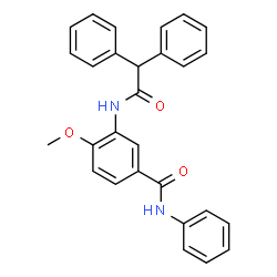 ChemSpider 2D Image | 3-[(Diphenylacetyl)amino]-4-methoxy-N-phenylbenzamide | C28H24N2O3