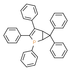 ChemSpider 2D Image | 2,3,4,6,6-Pentaphenyl-2-phosphabicyclo[3.1.0]hex-3-ene  | C35H27P