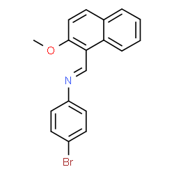 ChemSpider 2D Image | 4-Bromo-N-[(E)-(2-methoxy-1-naphthyl)methylene]aniline | C18H14BrNO
