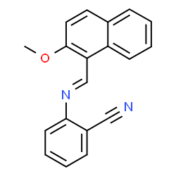ChemSpider 2D Image | Benzonitrile, 2-(2-methoxy-1-naphthylmethylidenamino)- | C19H14N2O