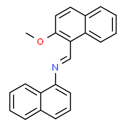 ChemSpider 2D Image | (E)-1-(2-Methoxy-1-naphthyl)-N-(1-naphthyl)methanimine | C22H17NO