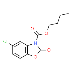 ChemSpider 2D Image | Butyl 5-chloro-2-oxo-1,3-benzoxazole-3(2H)-carboxylate | C12H12ClNO4
