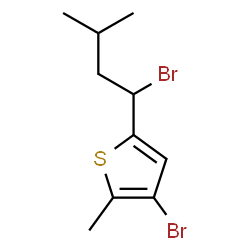 ChemSpider 2D Image | 3-Bromo-5-(1-bromo-3-methylbutyl)-2-methylthiophene | C10H14Br2S