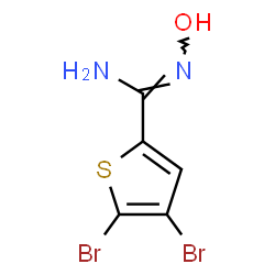 ChemSpider 2D Image | 4,5-Dibromo-N'-hydroxy-2-thiophenecarboximidamide | C5H4Br2N2OS