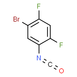 ChemSpider 2D Image | 1-Bromo-2,4-difluoro-5-isocyanatobenzene | C7H2BrF2NO