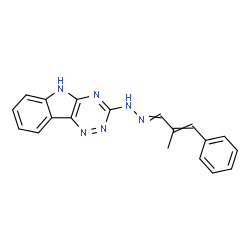 ChemSpider 2D Image | 3-[2-(2-Methyl-3-phenyl-2-propen-1-ylidene)hydrazino]-5H-[1,2,4]triazino[5,6-b]indole | C19H16N6