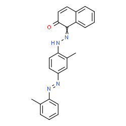 ChemSpider 2D Image | 1-({2-Methyl-4-[(E)-(2-methylphenyl)diazenyl]phenyl}hydrazono)-2(1H)-naphthalenone | C24H20N4O