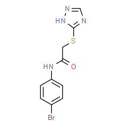 ChemSpider 2D Image | Acetamide, N-(4-bromophenyl)-2-(4H-1,2,4-triazol-3-ylthio)- | C10H9BrN4OS