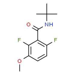 ChemSpider 2D Image | 2,6-Difluoro-3-methoxy-N-(2-methyl-2-propanyl)benzamide | C12H15F2NO2