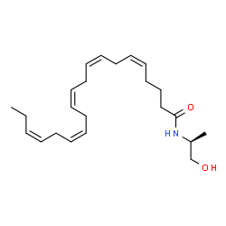ChemSpider 2D Image | (5Z,8Z,11Z,14Z,17Z)-N-[(2S)-1-Hydroxy-2-propanyl]-5,8,11,14,17-icosapentaenamide | C23H37NO2