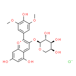 ChemSpider 2D Image | Malvidin 3-arabinoside | C22H23ClO11