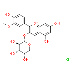 ChemSpider 2D Image | Peonidin 3-arabinoside | C21H21ClO10