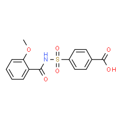 ChemSpider 2D Image | 4-[(2-Methoxybenzoyl)sulfamoyl]benzoic acid | C15H13NO6S