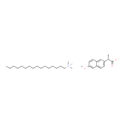 ChemSpider 2D Image | CETYLTRIMETHYLAMMONIUM NAPROXENATE | C33H55NO3