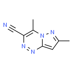 ChemSpider 2D Image | 4,7-Dimethylpyrazolo[5,1-c][1,2,4]triazine-3-carbonitrile | C8H7N5