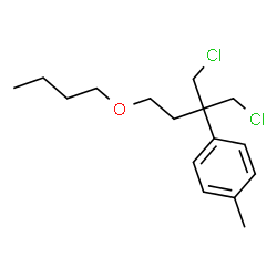 ChemSpider 2D Image | 1-[4-Butoxy-1-chloro-2-(chloromethyl)-2-butanyl]-4-methylbenzene | C16H24Cl2O