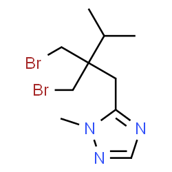 ChemSpider 2D Image | 5-[2,2-Bis(bromomethyl)-3-methylbutyl]-1-methyl-1H-1,2,4-triazole | C10H17Br2N3